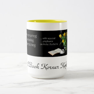 Café Em Dois Tons Caneca de EBook Korner Kafé