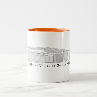 Café Em Dois Tons Caneca de Eichler das montanhas de San Mateo