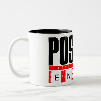 Café Em Dois Tons caneca de energia positiva