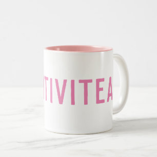 Café Em Dois Tons Caneca de enrolamento POSITIVITEA