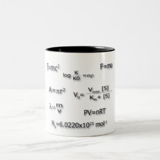 Café Em Dois Tons Caneca de equações