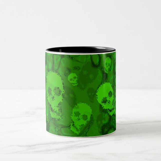 Café Em Dois Tons caneca de Espectro de Crânio (Centro)