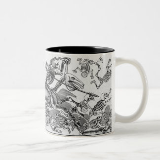Café Em Dois Tons caneca de esqueleto do ataque