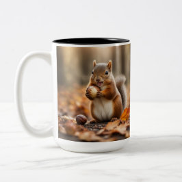 Café Em Dois Tons Caneca de Esquilo Fofo