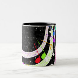 Café Em Dois Tons caneca de estrela cintilante