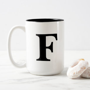 Café Em Dois Tons Caneca de "F"