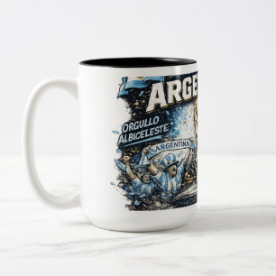 Café Em Dois Tons Caneca de fã da Argentina