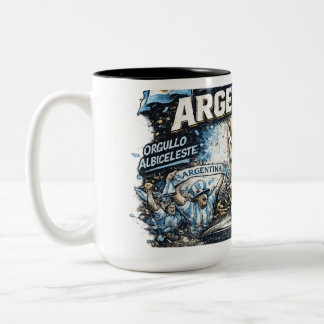 Café Em Dois Tons Caneca de fã da Argentina