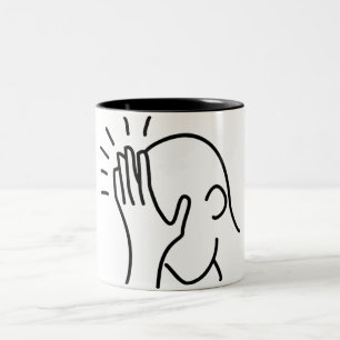 Café Em Dois Tons Caneca de Facepalm