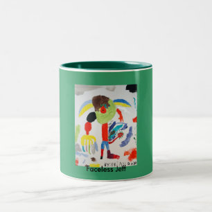 Café Em Dois Tons Caneca de Facless Jeff