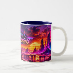 Café Em Dois Tons Caneca de Ficção Científica Fantasmas de uma Luz D