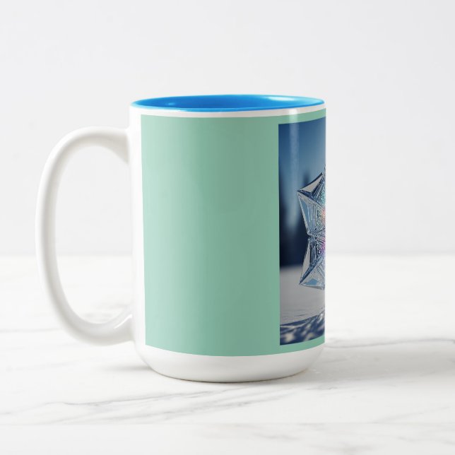 Café Em Dois Tons Caneca de Floco de Neve Inteligente (Esquerda)