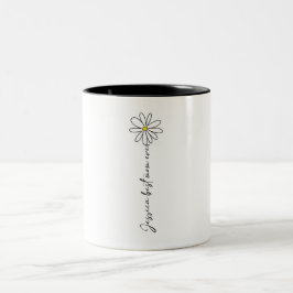 Café Em Dois Tons Caneca de Flor Mãe Perfeita Jessica Minimalista