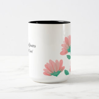 Café Em Dois Tons Caneca de Flores Românticas Vintage