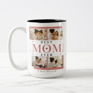 Café Em Dois Tons Caneca de Foto da Melhor Mãe do Mundo Personalizad