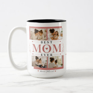Café Em Dois Tons Caneca de Foto da Melhor Mãe do Mundo Personalizad