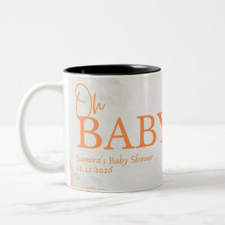 Café Em Dois Tons caneca de foto de chuveiro de bebê oh.