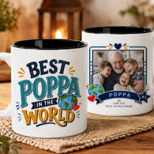 Café Em Dois Tons Caneca de Foto do Melhor Papai do Mundo