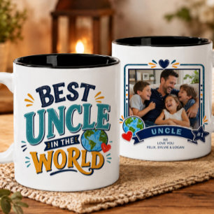Café Em Dois Tons Caneca de Foto do Melhor Tio do Mundo