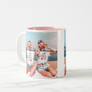 Café Em Dois Tons Caneca de Foto Melhor Amigo Para Sempre