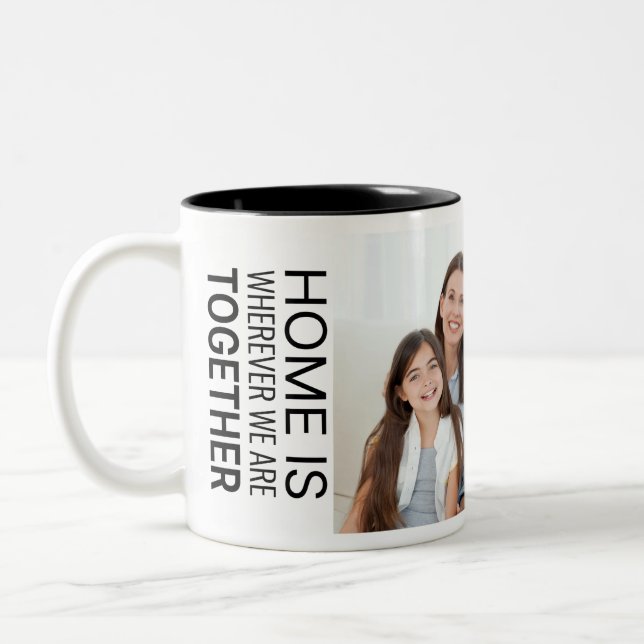 Café Em Dois Tons Caneca de Foto Moderna (Esquerda)