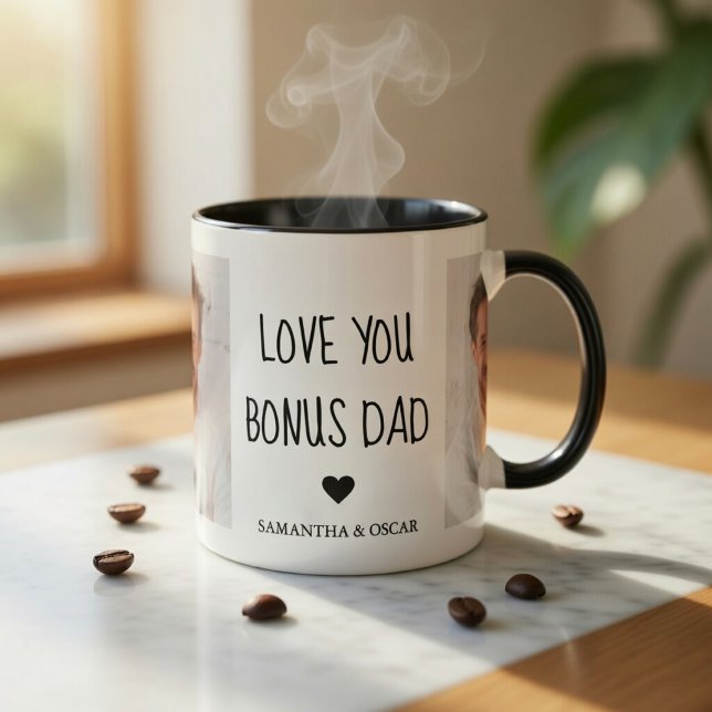 Café Em Dois Tons Caneca de Foto Personalizada com Bônus do Papai |  (Criador carregado)