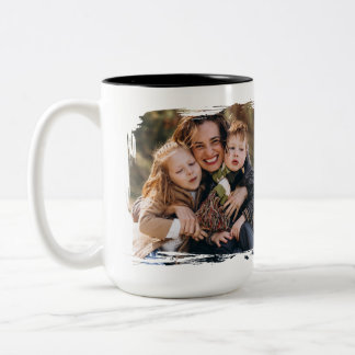 Café Em Dois Tons Caneca de Foto Personalizada da MÃE Melhor Mãe do