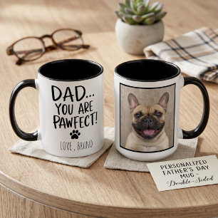 Café Em Dois Tons Caneca de Foto Personalizada de Pai de Cachorro