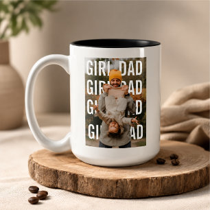 Café Em Dois Tons Caneca de Foto Personalizada PhotoPop para o Dia d
