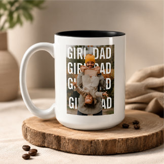 Café Em Dois Tons Caneca de Foto Personalizada PhotoPop para o Dia d