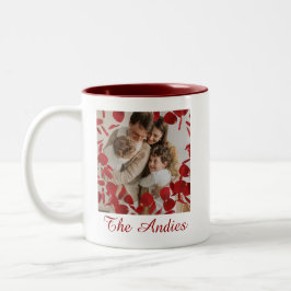 Café Em Dois Tons Caneca de Foto United Nome da Família