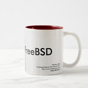 Café Em Dois Tons Caneca de FreeBSD