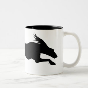 Café Em Dois Tons Caneca de funcionamento do cão de Saluki
