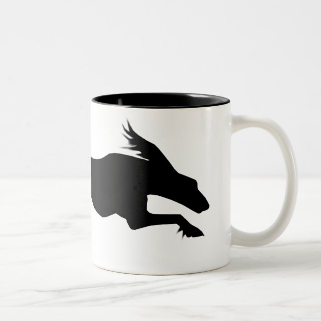 Café Em Dois Tons Caneca de funcionamento do cão de Saluki (Direita)