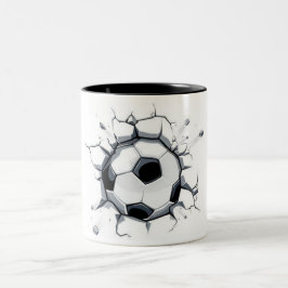 Café Em Dois Tons caneca de futebol