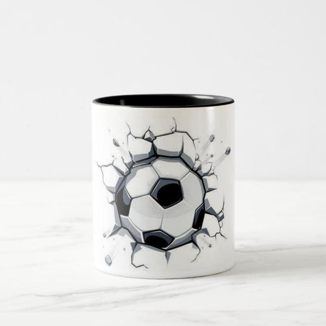 Café Em Dois Tons caneca de futebol (Centro)