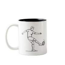 Caneca de Futebol Linha Artística de Jogador de Fu