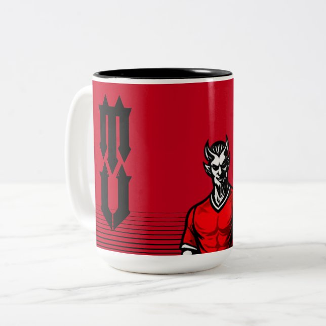 Café Em Dois Tons Caneca de Futebol Manchester (Frente Esquerda)