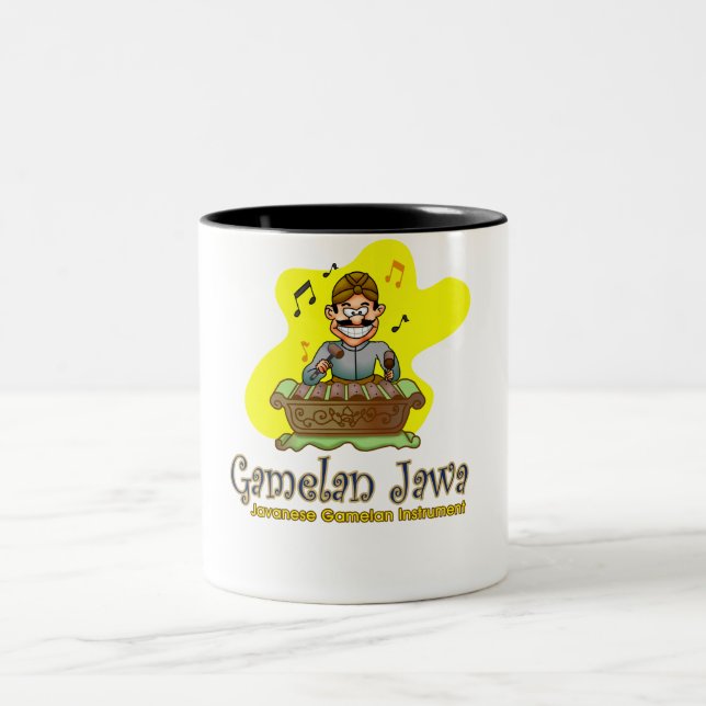 Café Em Dois Tons Caneca de Gamelan Jawa (Centro)