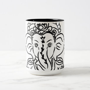 Café Em Dois Tons Caneca de Ganesh