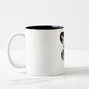 Café Em Dois Tons caneca de gato adorável