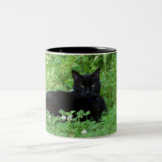 Café Em Dois Tons Caneca de Gato Preta (Centro)