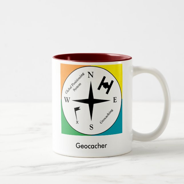 Café Em Dois Tons Caneca de Geocaching (Direita)