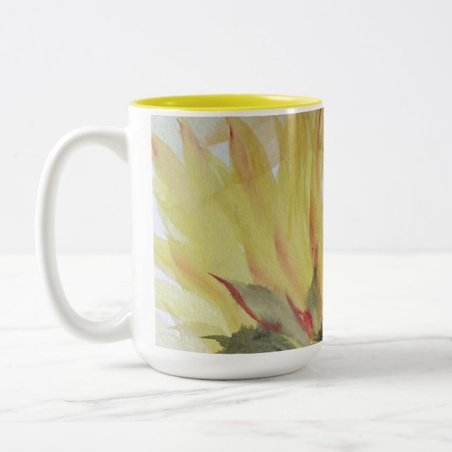 Café Em Dois Tons Caneca de Girassol (Esquerda)