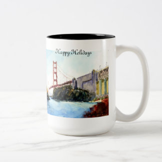 Café Em Dois Tons Caneca de golden gate bridge