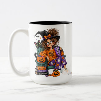 Café Em Dois Tons Caneca de Halloween