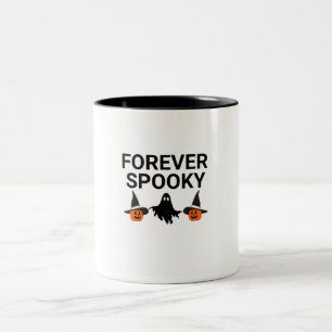 Café Em Dois Tons Caneca de Halloween para Sempre Assustadora