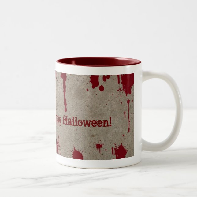 Café Em Dois Tons Caneca de Halloween sangrenta (Direita)