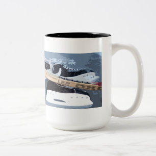 Café Em Dois Tons Caneca de Hockey