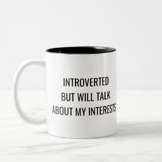 Café Em Dois Tons Caneca de Humor de Introvertido – Presente de Pers